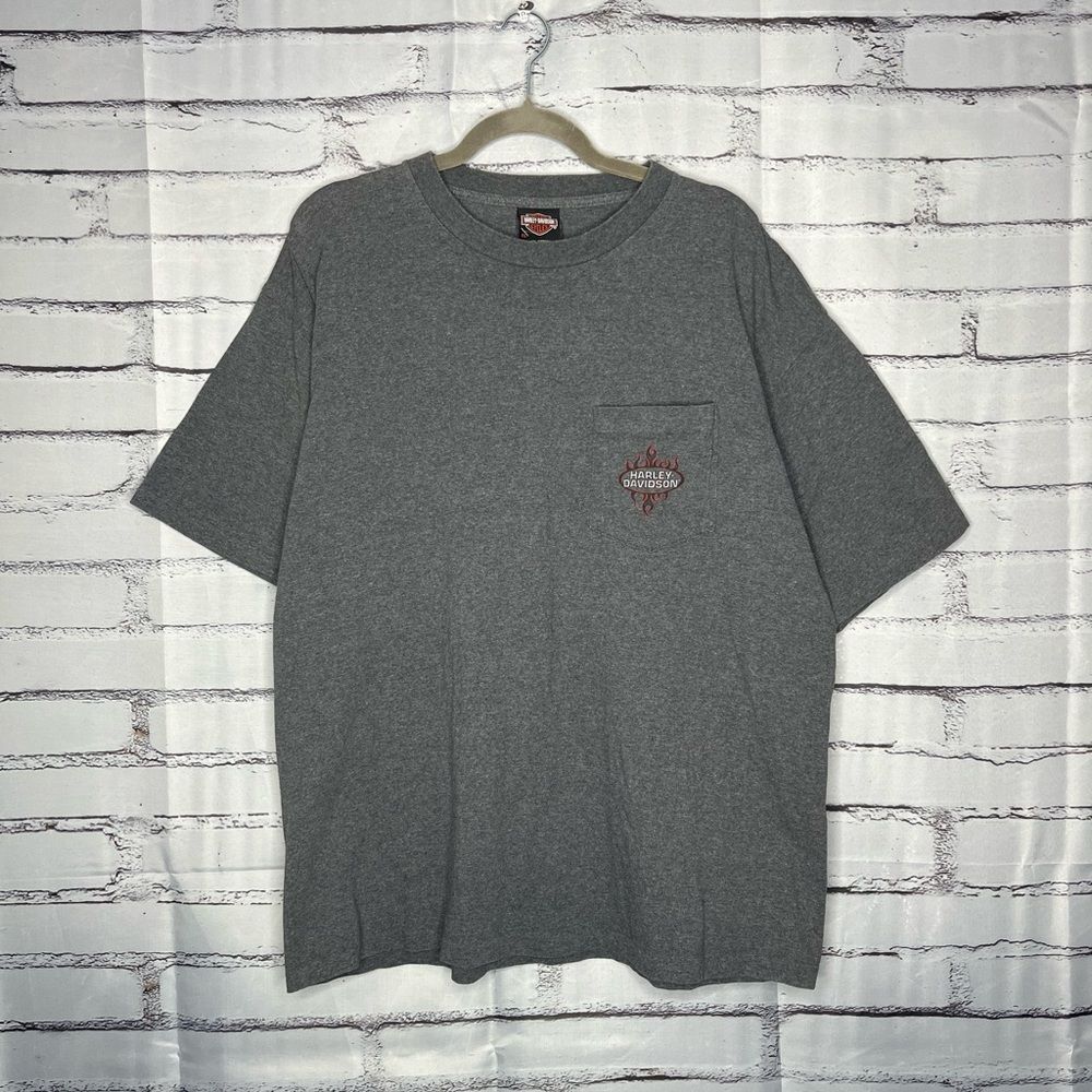 Harley Davidson XL Fresno California Graphic Tee Black Biker Vintage Streetwear